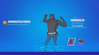 *UNLOCKING* The Meowscles (Shadow) Skin In Fortnite...!!!