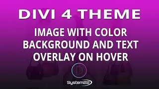 Divi 4 Image With Color Background And Text Overlay With CTA On Hover 👍