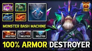 100% BECOME ARMOR DESTROYER OFFLANE Slardar With Permanent Bash Attack Destroys All 7.40b Dota 2