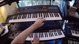 First person synth jams! EP4: Juno-106 solo over an OB-Xa, Pro-One, Polivoks, SDS 800, and a TR-606