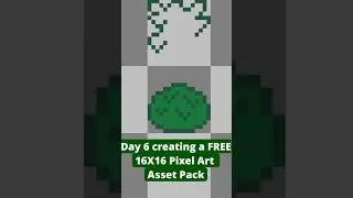 Day 6, Pixel Art Bush for my Free Asset Pack