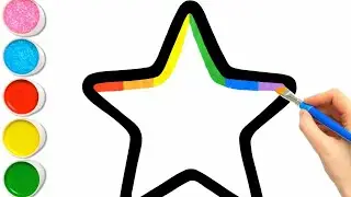 Rainbow Little Star | Drawing Ideas With Basic Shapes for Toddlers 