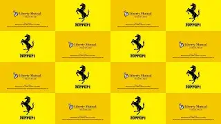 Вступительная заставка с логотипами Liberty Mutual Insurance и Ferrari, 1 миллион раз.