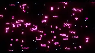 4k Valentine Vj Loop with Love Text And Heart Shape Glowing Background || Led wall Love Background