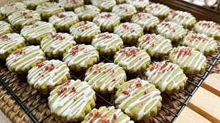 COOKIES MATCHA CRUMBLE IDE KUE KERING KEKINIAN VERSI MATCHA RENYAH CANTIK TAMPILAN NYA