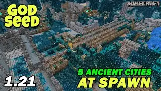 🔥[God Seed] For Minecraft 1.21 Bedrock And PE | 5 Ancient Cities At Spawn Minecraft 1.21 Java Seeds