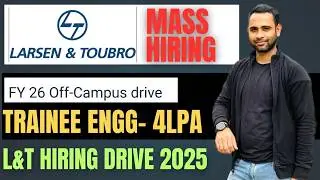 L&T Superset Mass Hiring | L&T FY 26 Off-Campus drive | Associate Engineer Trainee