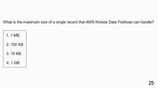 Amazon Kinesis Data Firehose quiz