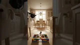 🤯 Smart cat's LEGO maze: Is that cheese or just yellow bricks?! 🐭 #funny #smartcat #shorts #legomaze