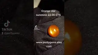 Bright orange star sunstone 22.00 CTS www.puritygems.etsy.com