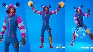 Dozer skin showcase  popular emotes & Dances | Dozer skin Combos