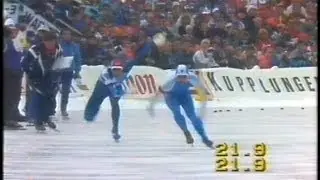 World Championships Allround Innsbruck 1990 - 500 m Trushin - Sighel
