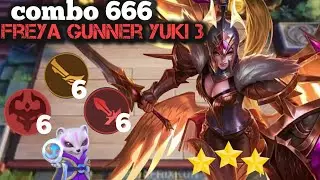 COMBO 666.HYPER FREYA GUNNER YUKI 3 MAGIC CHESS MOBILE LEGEND!COMBO 6 WEAPON MASTER 6 ABYSS 6 GUNNER
