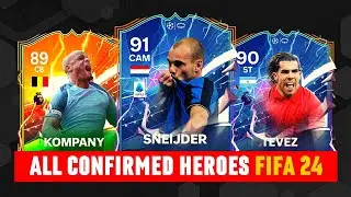 FIFA 24 | ALL CONFIRMED HEROES | EA Sports FC 24 ft. Sneijder, Kompany, Tevez...