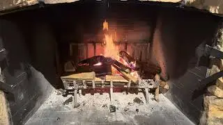 Soothing fire at the Cracker Barrel with music!!!!!!!!!
