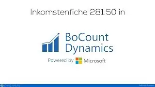 Inkomstenfiche 281.50 in BoCount Dynamics