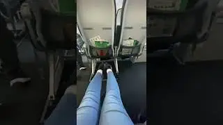 So excited for the extra leg room. Too bad it didn&rsquo;t last. #travel #viral #shorts #airplane