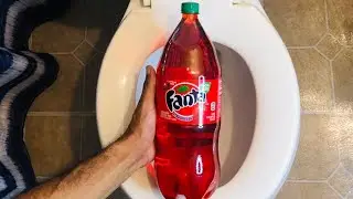 Will it Flush? - Fanta Strawberry #shorts #short #wealleat #flushing #soda #fanta #strawberry #asmr