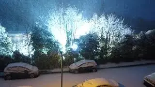 Extreme train snow sparking Merseyrail 2018