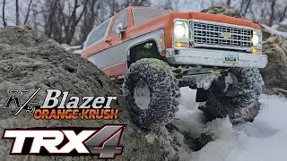 Traxxas Trx4 Chevrolet K5 Blazer Winter Morning Trail Run
