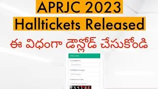 APRJC Hallticket 2023 Download link // APRJC Hallticket