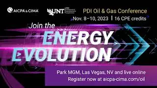AICPA & CIMA Oil & Gas Conference | Nov 08 - Nov 10, 2023 | CPE Credits 9 - 16
