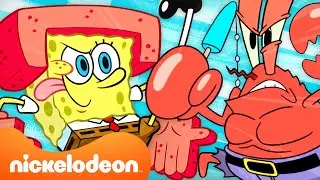 SpongeBob | 90 minut SpongeBoba w akcji... dosłownie 👊 | @SpongeBobOfficial | Nickelodeon Polska