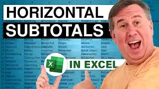 Excel - Dueling: Horizontal Subtotals in Excel - Episode 990