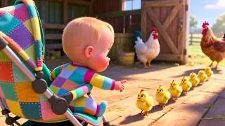 Farmyard Fun with Baby 🐷🐔 | Fun Farm Animal Song for Toddlers & Kids