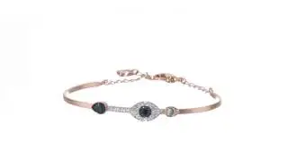 Swarovski Duo Bangle Evil Eye Bracelet SKU:8881409