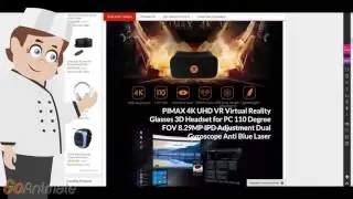PIMAX 4K UHD VR Virtual Reality Glasses 3D Headset for PC 110 Degree FOV 8.29MP с aliexpress