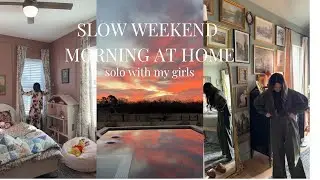 Slow Weekend Morning Routine | Coffee, Cleaning & Breakfast with My Kids