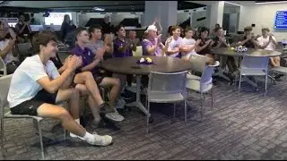 ACU tennis reacts to knowledge that they are going to play TCU in the NCAA Regional