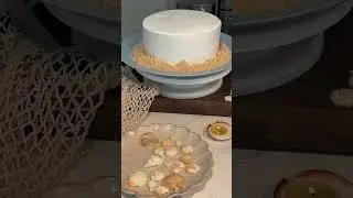 Beach themed bridal shower cake 🌊☀️🐚