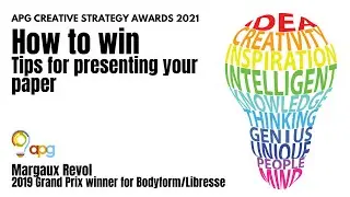 Tips for how to present your APG Awards Paper (with Margaux Revol)