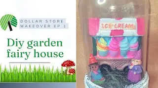 DOLLAR STORE MAKEOVER EP 1 { DIY garden fairy house }