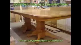 Bespoke Tables and Chairs Cork | Jonathan Evans Carpentry Joinery | Tel: 086-2604787 | Vid-001