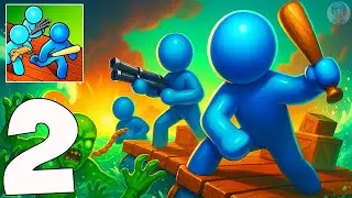 Zombie Raft - Gameplay Walkthrough Part 2 - Raft Defense from Zombies (iOS, Android)
