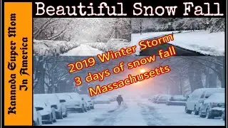 First major winter storm of 2019 at Massachusetts. 3 days of snow storm in westborough,MA,USA