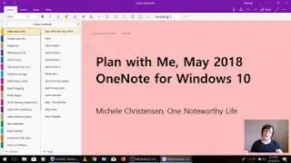 Plan With Me, May 2018, OneNote Windows 10
