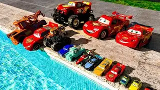 Looking for Disney Pixar Cars On the Rocky Road : Lightning McQueen, Mater, Dinoco McQueen, Mack
