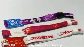 Music festival event RFID woven wristband bracelet