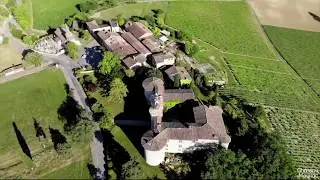 Chateau de Mauriac - vue de drone