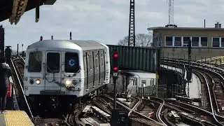 MTA R46 (C) Train Via The (A) Line At Rockaway Blvd