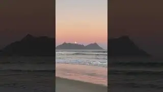 From sunrise to sunset to moonrise @ Ruakaka, New Zealand #shorts #newzealand #nz