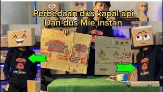 Mebuat kepala kardus dari dus kapal api dan dus mie instan