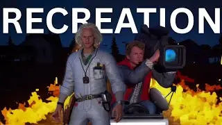 Back to the Future TIME TRAVEL Scene Recreated in Fortnite!