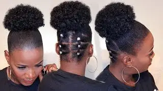 CAN'T CORNROW?? 🤷‍♂️| RUBBER-BAND PUFF ON SHORT NATURAL 4C HAIR