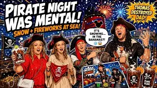 Pirate Night at Sea! 🚢 Disney Wish Merrytime Cruise Day 2 | Nassau Bahamas & Fireworks
