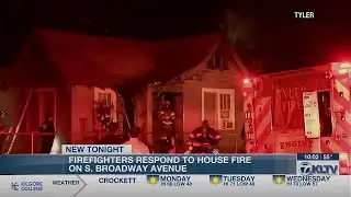 Tyler firefighters battle house fire Sunday night
